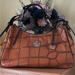 Dooney & Bourke Brown Croc-Embossed Women's Bag - In perfect condition.